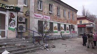 Devastation in Donetsk, Ukraine After Russian Shelling