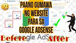 Paano Gumawa ng Website para e-Link sa Google Adsense? #website  #adsense