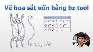 Vẽ hoa sắt uốn cho lan can và hàng rào hay khung cửa sổ bằng Bz tool trong Sketchup