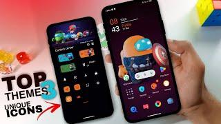 Top 3 Amazing Xiaomi Themes With Unique Icons | Best Miui Themes | Best Miui 12.5 Themes | TechMiui