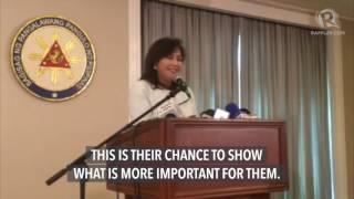 Vice President Leni Robredo on threats to House leaders to vote for death penalty