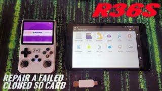 R36S Handheld SD Card Cloning Failure Corupt SD Card Repair- Only Works For The Clone Card!