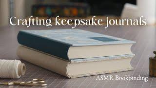 Making journals for a peaceful mind  ASMR bookbinding process