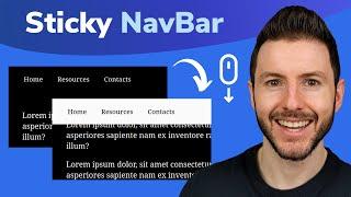 Sticky Navbar on Scroll With CSS | Change Navbar Color on Scroll With Javascript