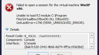 ERROR 0x80004005 AL INICIAR VIRTUALBOX EN WINDOWS7