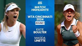 Katie Boulter vs Magda Linette AUGUST 13, 2024 (WTA Cincinnati 2024)