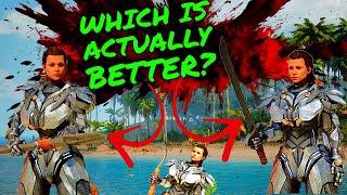 The TOP 3 MELEE WEAPONS in Ark Survival Ascended!! Sword Vs Sickle Vs  Pike Its not what you think!!