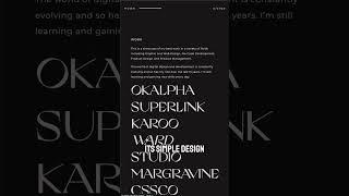 How font can MAKE a portfolio in 2023 