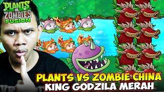 MENCARI FUSION 3 DARI TUMBUHAN KING GODZILAA MERAH !! - DI PLANT VS ZOMBIE CHINA