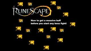 How to massively buff yourself for the start of a boss fight!