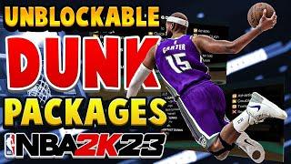 NBA 2K23 BEST UNBLOCKABLE DUNK PACKAGES FOR BUILDS WITH LOW DUNKING up to 80 DUNK RATING