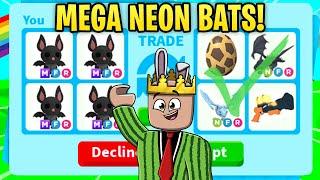 I TRADED ALL MY MEGA NEON BATS AWAY (ADOPT ME TRADE PROOF)