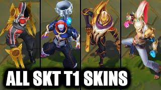 All NEW and OLD SKT T1 Skins Spotlight (League of Legends)