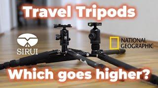 My Travel Tripod — Great Height, Light Weight, Carbon Fiber, National Geographic vs Sirui