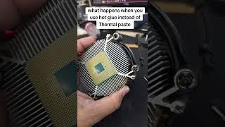 Don't Use hot Glue Instead Thermal Paste for CPU Cooling  #gamingpc  #pcsettings #cpucooler