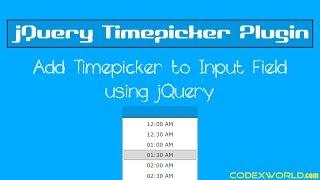 Add Timepicker to Input Field using jQuery