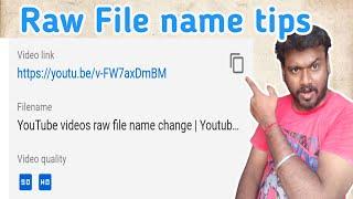 YouTube videos raw file name change | Youtube vino tips