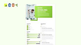 How To Make A Simple Resume With Smooth Animations HTML, CSS, JS
