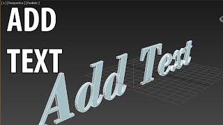 Add text in 3ds max for beginners