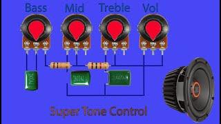 How ot make Subwoofer Tone control/ Equalizer Passive Tone Control / New Circuit at home