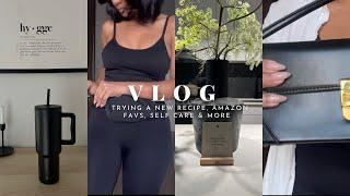 VLOG: slow morning, new recipe, amazon home/fashion, try on haul, & more!