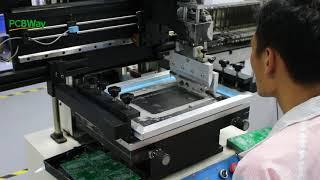 PCBWay PCB manufacturing process--Solder paste printer