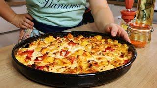 OFENGERICHT MIT HÄHNCHEN UND KARTOFFELN - SCHNELLES MITTAGESSEN FÜR DIE GANZE FAMILIE