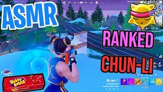 ASMR Gaming  Fortnite Ranked Chun-Li! Relaxing Gum Chewing  Controller Sounds + Whispering