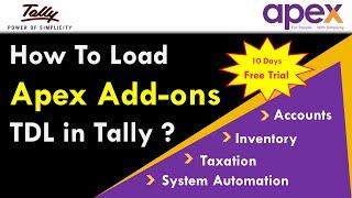 How To Load Apex Add-ons TDL In Tally | Apex Addons