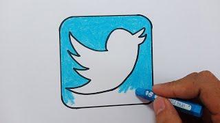 How to draw Twitter LOGO so easy