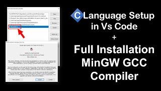 C Language Setup in Vs Code | Full Installation MinGW GCC Compiler