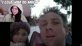 Kyedae Shows An Old Video Of Her With Her Dad Sliding On The Snow