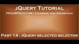jQuery selected selector