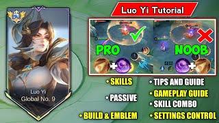 TUTORIAL LUO YI 2024 - TIPS AND TRICKS | LUO YI BEST BUILD & EMBLEM 2024 | LUO YI MOBILE LEGENDS