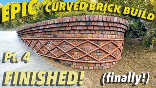 EPIC curved brick retaining wall  |  pt 4  |  decorative brickwork