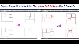 Convert Single Line to Multiline Wall Plan in Single Click