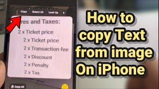 How to copy Text from image on iPhone