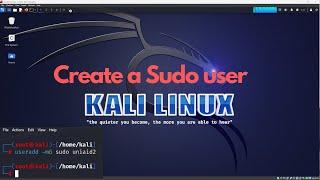 Create New User in Kali Linux | Sudo User in Kali VM