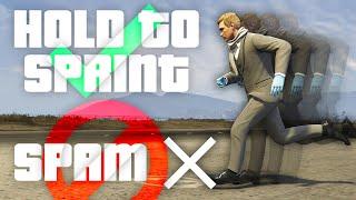 How To Sprint Without Spamming X In GTA Online!