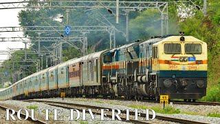 ROUTE DIVERTED PALACE QUEEN HUMSAFAR EXPRESS | DOUBLE EMD Diesels | Indian Railways