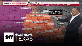 Most of North Texas under a heat advisory Thursday