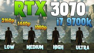 Test Hogwarts Legacy  RTX 3070 + i7 9700K on Ultra l 1080p l 1440p l 2160p l DLSS. FSR2