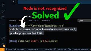 node is not recognised as internal and external command | #code_gyani |#js