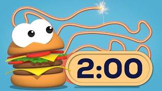 Countdown 2 Minute Burger Bomb Timer!  2024