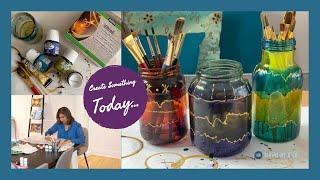 Glass Painting | 30 Minute Tutorial:  How to Upcycle Glass Jars with Pebeo Glass Paints