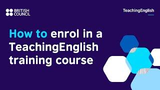 How to enrol in a TeachingEnglish online training course