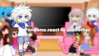 Fandoms react to eachother || PUT 2X SPEED || Killua Zoldyck ||