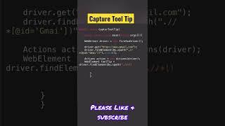 How to Capture Tool Tip in Selenium #seleniumtekautomation