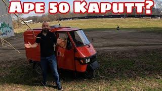 Ape 50 Eifel driving Vlog Ape Kaputt