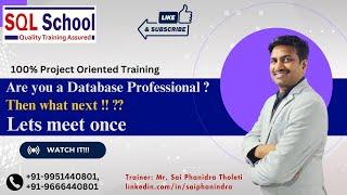 Are you a Database Professional ? Then what next !! ??  Lets meet once @ #sqlschool